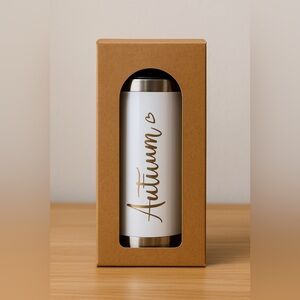Personalized Stainless Steel Tumbler – “Autumn” Name Cup – New in Box